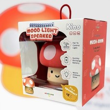 Mimicoco Kino Mushroom Mood Light Bluetooth Speaker Rechargeable LED Lamp NIB