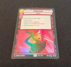 Star Wars Unlimited Spark of Rebellion - Aggression - Foil Legendary