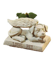 Pet Memorial DOG ANGEL Sculpture Statue For Your Loyal Pet With Halo