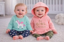 Carter's Baby Girls' 4-Piece Pullover Top  Legging Set  3 Months
