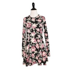 SHOW ME YOUR MUMU $145 Long Sleeve Floral Harrison Babydoll Mini Dress XS