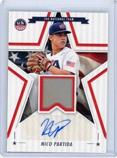 NICO PARTIDA PATCH AUTO 2025 Panini USA Baseball Stars and Stripes #SSM-NP
