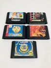 Sega Genensis Game Lot Of 5 Sonic 2 NFR, Lion King, NBA Jam, Tiny Toons Tested