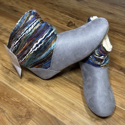 BEARPAW  Natoma III Aztec-Inspired Travel Boot NEW with Tag Gray Size 8 Lined
