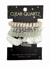 Nordstrom Clear Quartz Hair Accessory Set Coil Hair Ties And Scrunchie