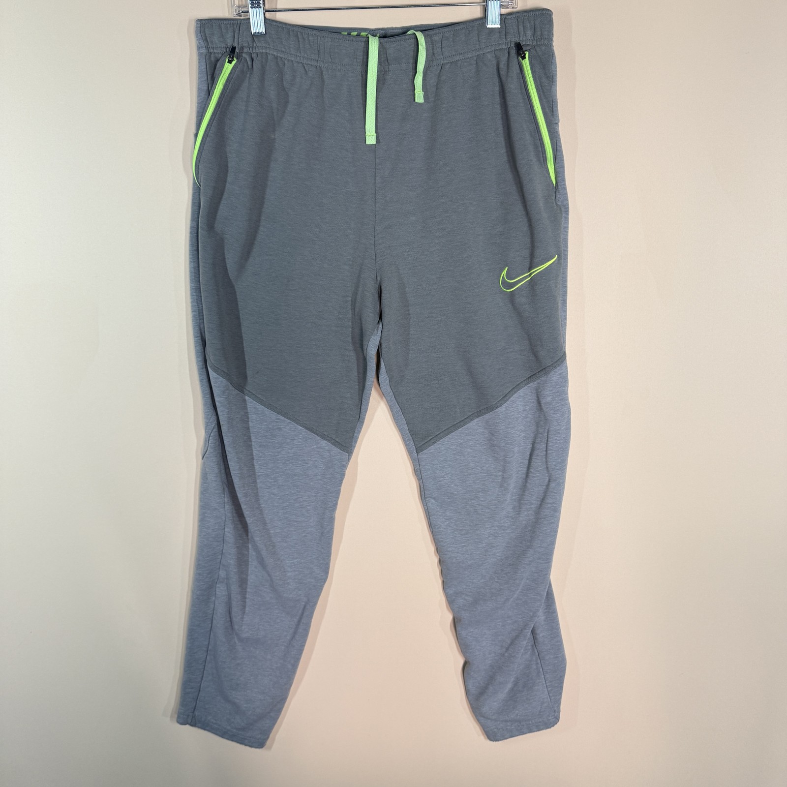 Nike Dri Fit Therm Fit Tech Fleece Joggers Sweatpants Pants Grey Green Mens XL