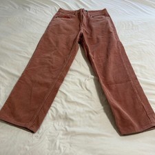 Empyre Mens Corduroy Relaxed Straight Leg Skate Pants Pink Size 30
