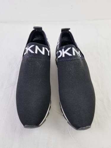 DNKY Womens Ashton Slip On Trainers Black and Grey Knit Size UK 5.5 New F2