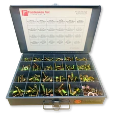 383 Piece Grade 8.8 Metric Flange Bolt & Flange Nut Assortment Kit Yellow Zinc