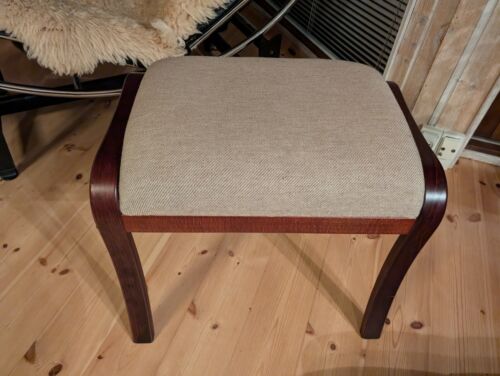 Hocker Stoff Vintage 60er Fußhocker Retro Ottomane Danish Pouf Westnofa Ära B23 - Bild 7 von 8