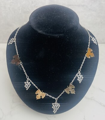 RARE James Avery Grapes & Vines 18” Necklace, 14k Sterling | eBay