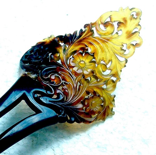 ANTIQUE HAIR COMB -  NO US IMPORT FEES - Foto 14 di 21