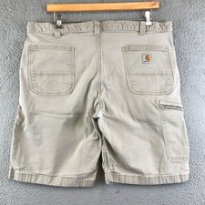 Carhartt Cargo Shorts Mens 40 Khaki Relaxed Fit Flat Front Utility Pockets