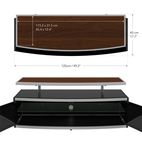 AVF Stage Rectangular TV Stand - STG1250A Adjustable Height & 4 x Colour Options - Picture 7 of 11