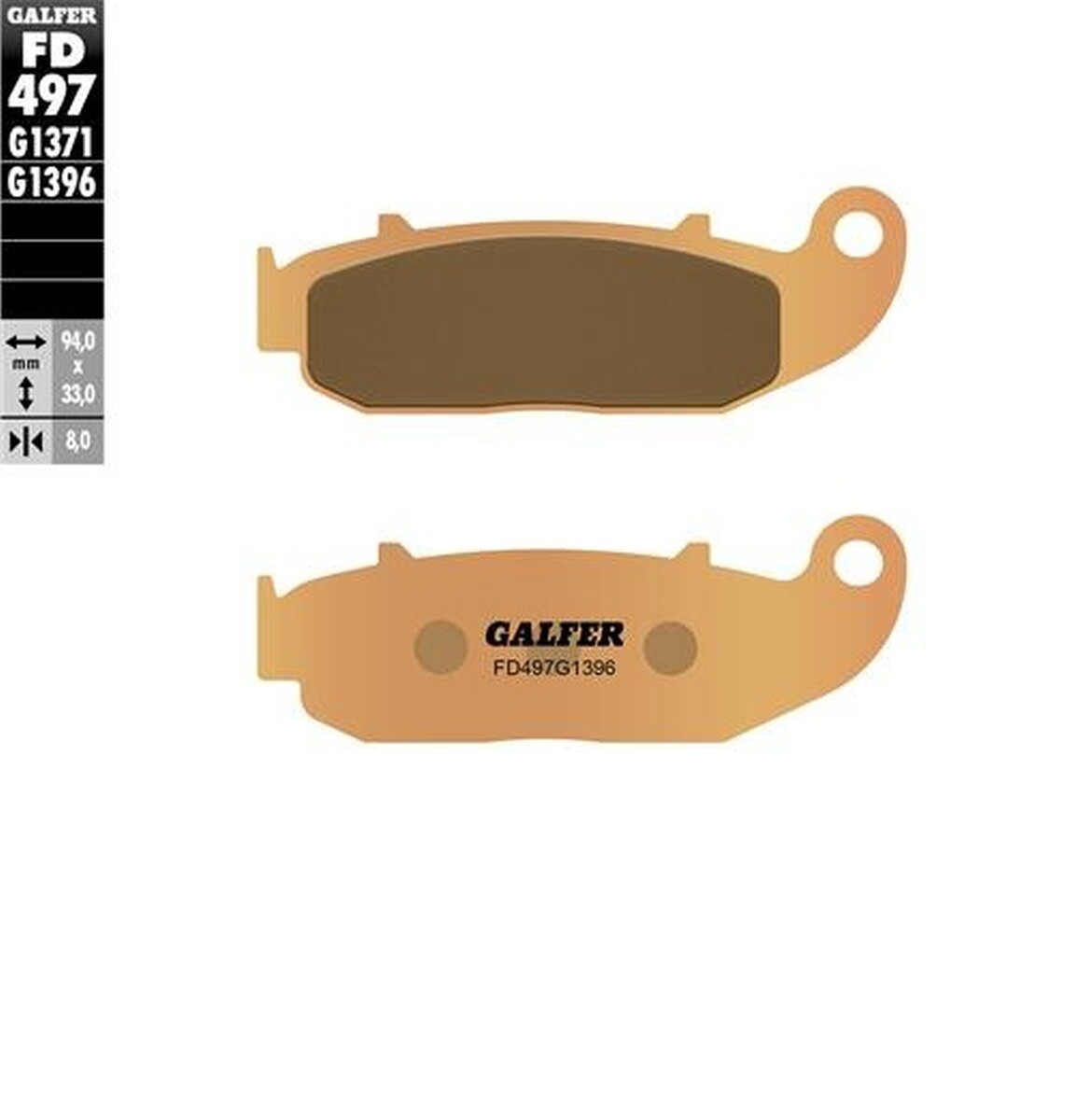 Plaquettes frittées KH664 métal or, la qualité supérieure du freinage enduro