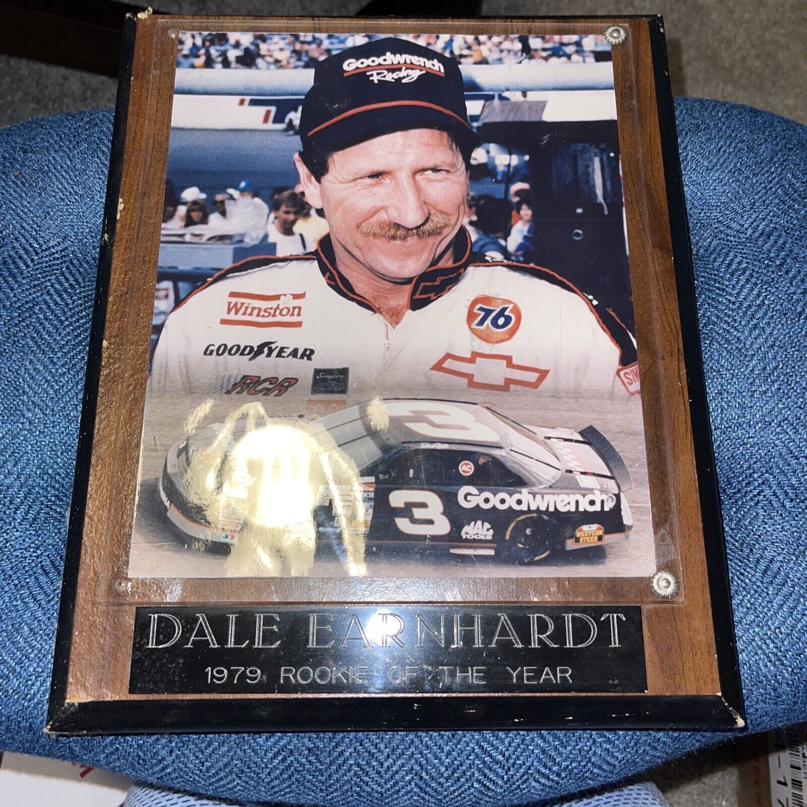 Dale Earnhardt 1979 ROOKIE of the YEAR 5 TIME NATIONAL CHAMPION PLAQUE