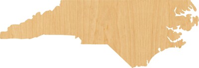 North Carolina Laser Cut Out Wood Shape Craft Supply - Woodcraft Cutout
