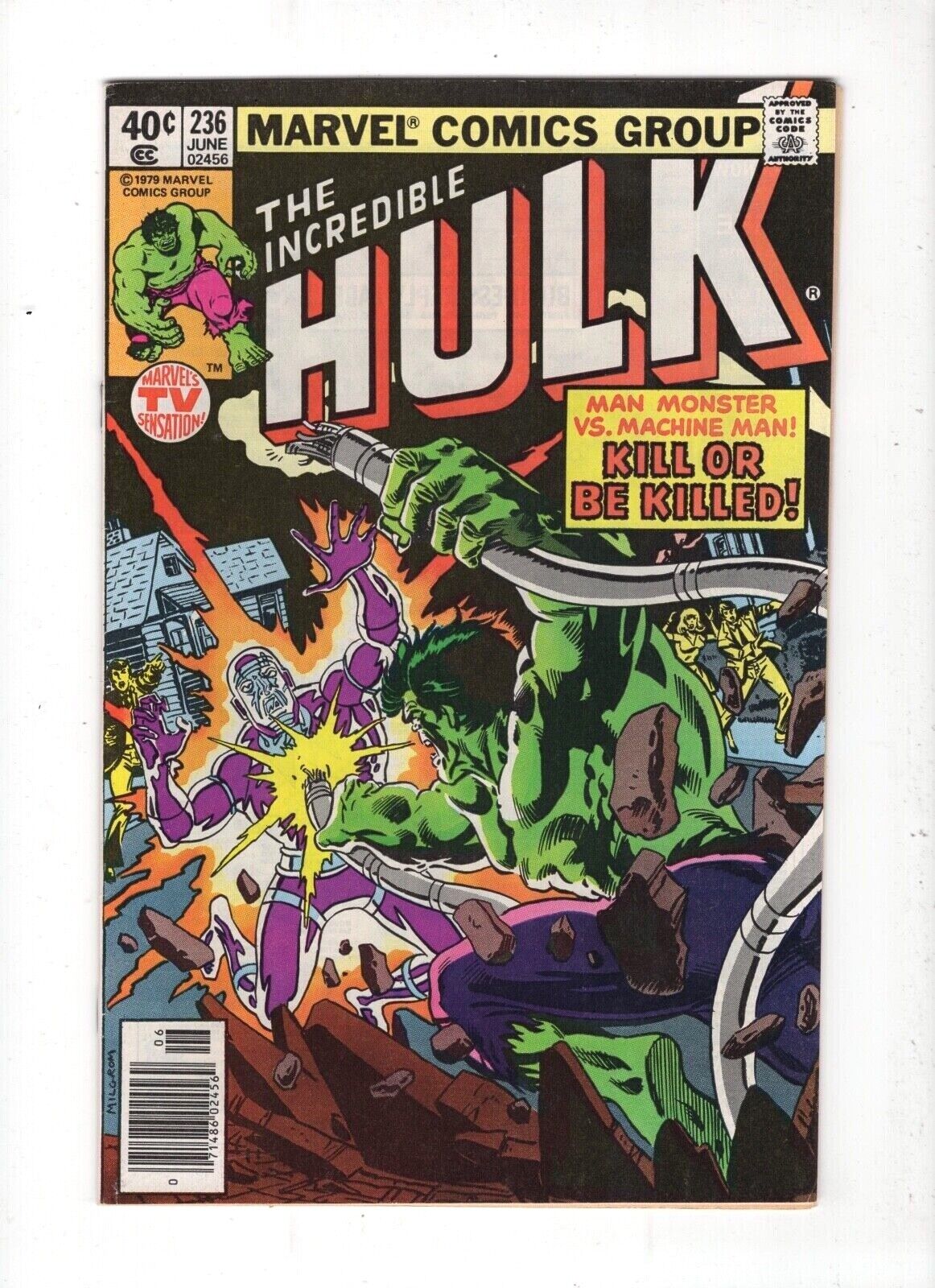 1979 Marvel Comics The Incredible Hulk #236 June Man Monster Vs Machine Man! 8.5