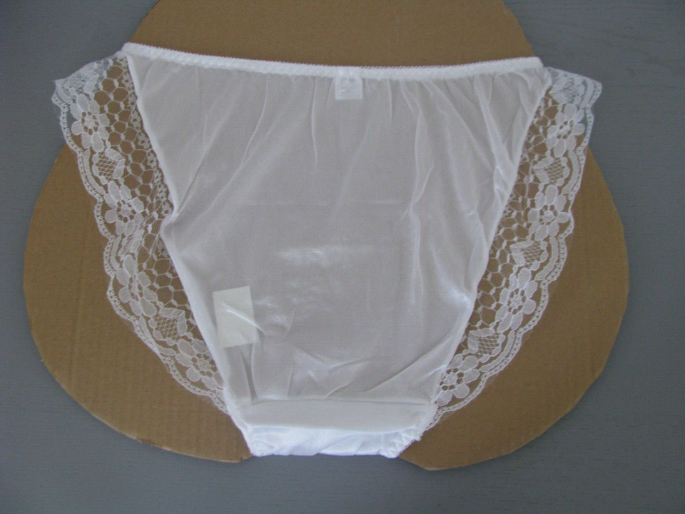 Nylon Bikini panties knickers Briefs white UK Size 12 14 Vintage eBay