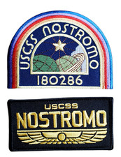 DELUXE ALIEN Movie- USCSS Nostromo Enlisted Embroidered 4" Patch Set of 2