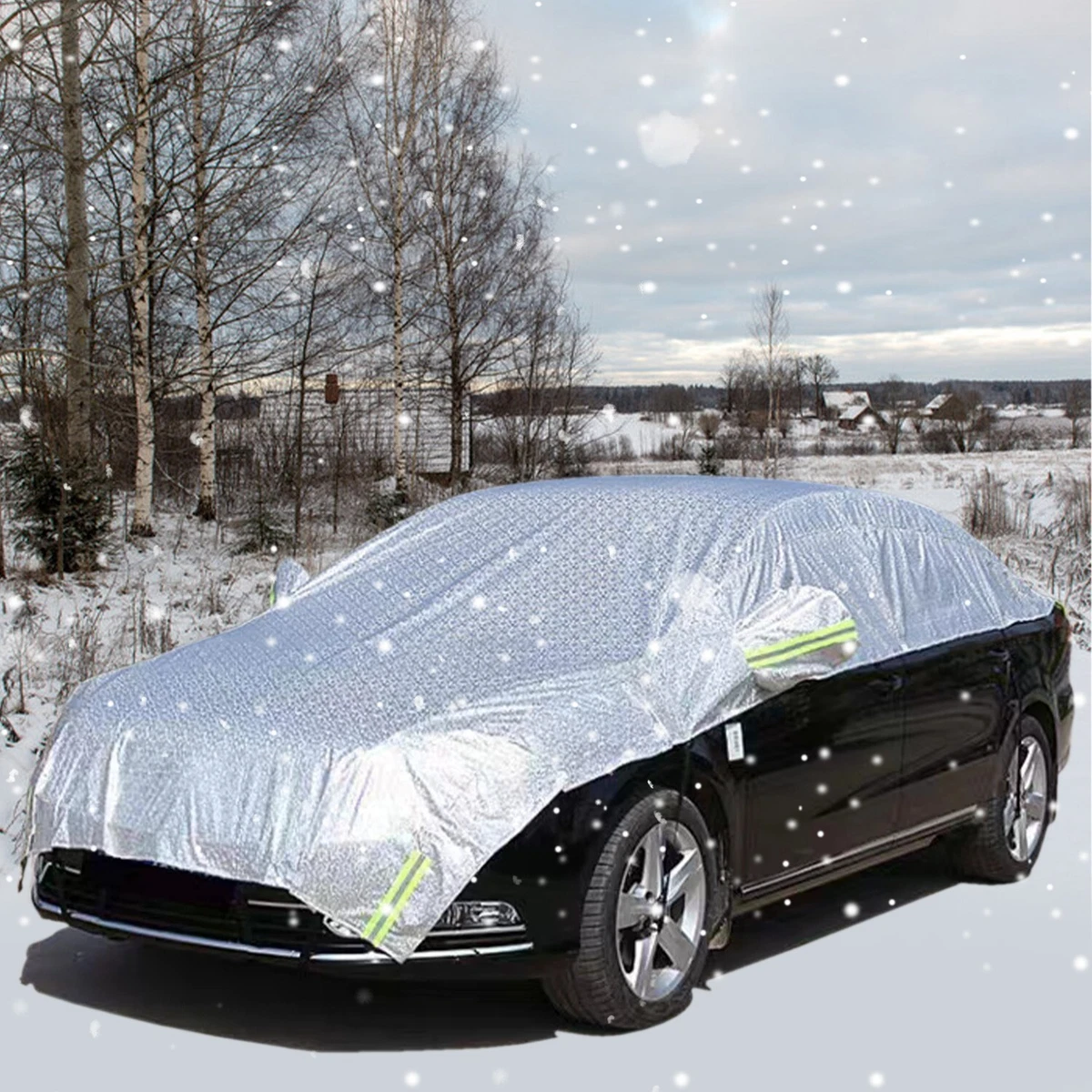 Car Windshield Snow Cover, Car Snow Cover for Ice Winter Windshield Covers  Snow Ice Removal Protector with Side Mirrors Cover Fits, Car Accessories