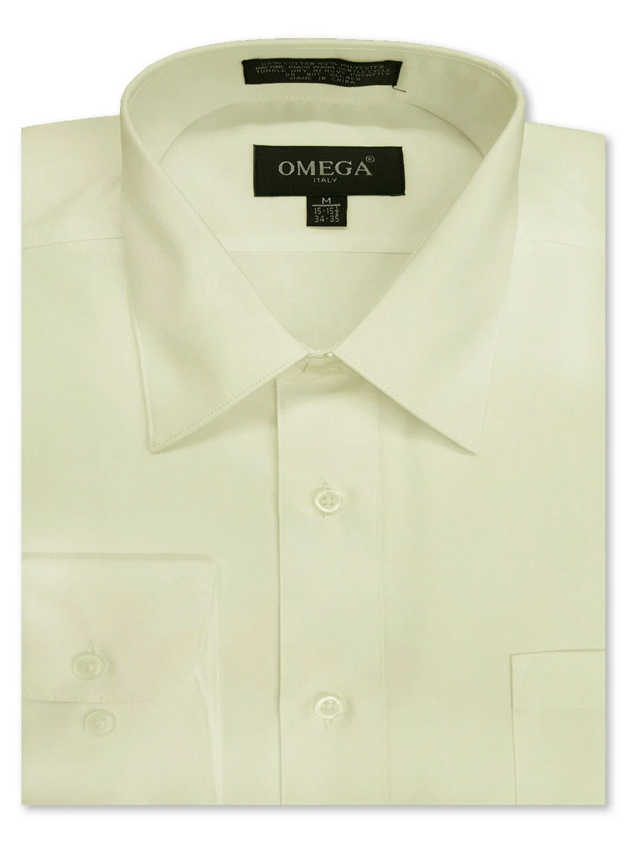 Ivory Spread Collar Dress Shirts for Men for sale | eBay