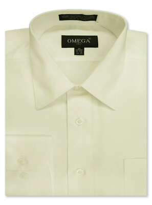 MENS Solid Long Sleeve Premium Regular fit Dress Shirt 26 Colors Part 1 