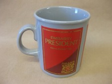 Vintage Embassy Cigarettes Mug ~ President ~ Ceramic Tea Coffee Mug~ Advertising