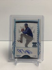 2022 Leaf Trinity Baseball - Royber Salinas RC Aqua Rookie Auto 1/25 Braves