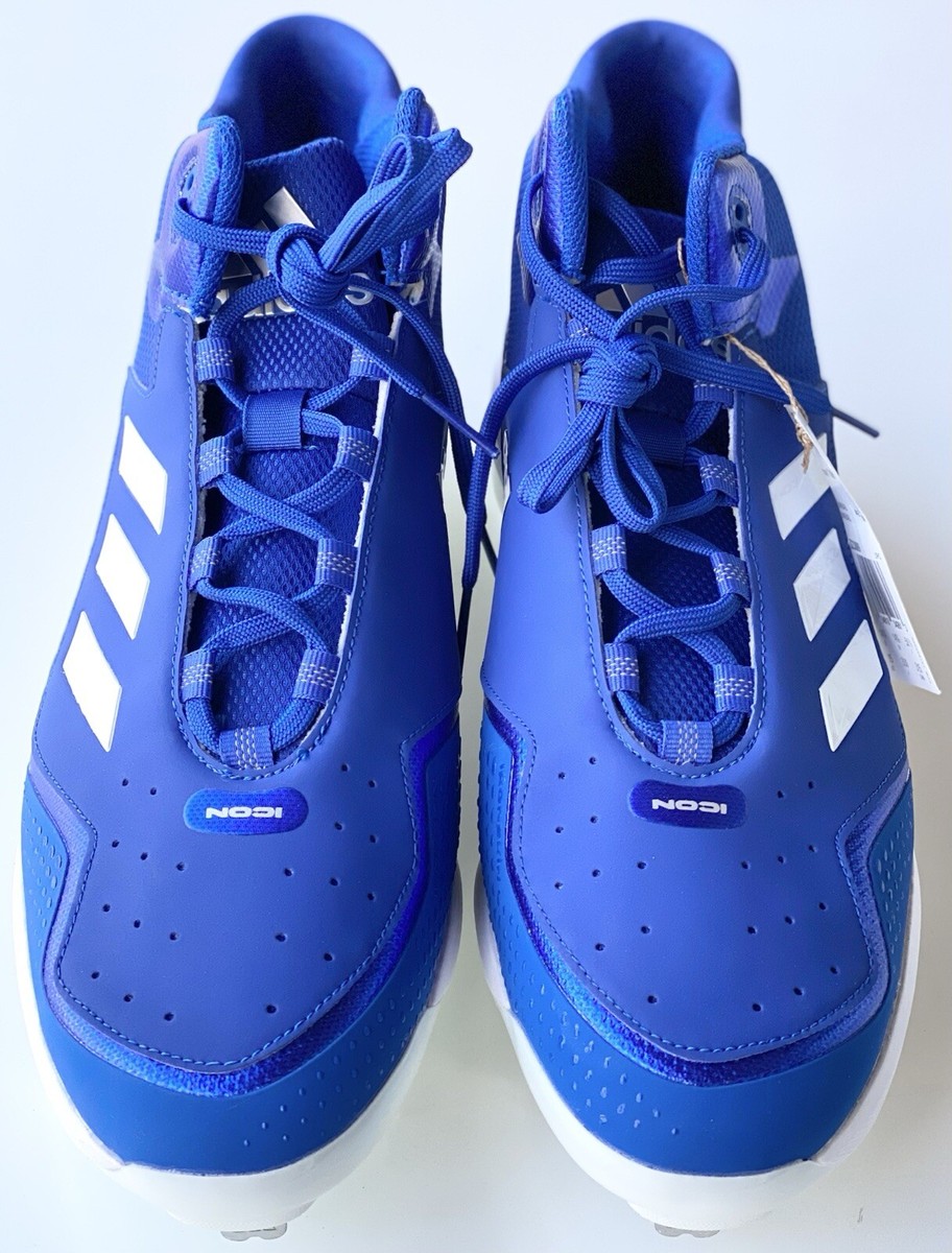 Adidas Icon Baseball Cleats Mens 11 Navy White Metal Spikes Athletic Performance adidas Icon 7 Boost Metal Baseball Cleats  main image 4