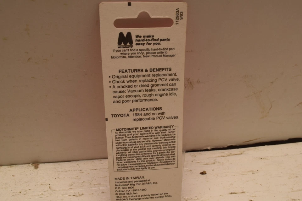 Ilhó de válvula PCV Dorman 42058 1984+ Toyota - C61 - Imagem 2 de 2