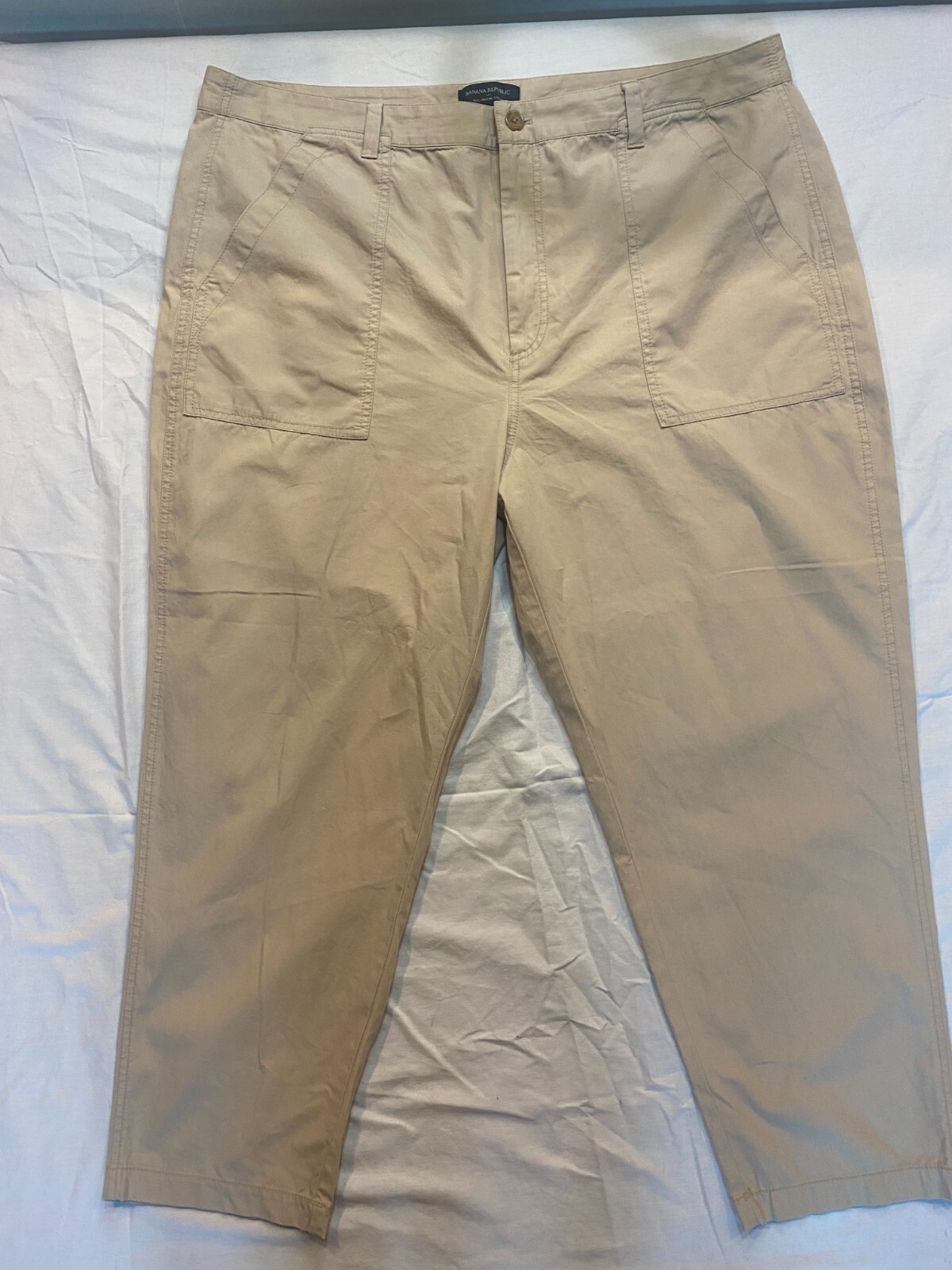 Banana Republic Women's Flat Front cotton khaki pants sz 20 $80 NWT | eBay