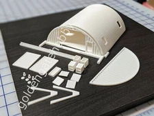 N Scale Easy Build Quonset Building / Hut Kit, White, In Stock Ready to Ship!