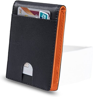 Mens Slim Wallet with Money Clip RFID Blocking Bifold Credit Card Holder 