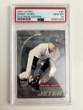 2001 Fleer Ultra Derek Jeter Platinum Medallion Edition 38/50 PSA 10