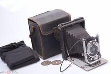 ✅ DMR, DEMARIA LAPIERRE CALEB? 9X12CM FOLDING CAMERA, SHUTTER WORKS