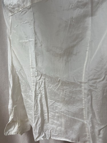 J Crew Cream Silk And Cotton Button Down Blouse Sz 8 Sheer Slimming See Photos! - Imagen 12 de 17