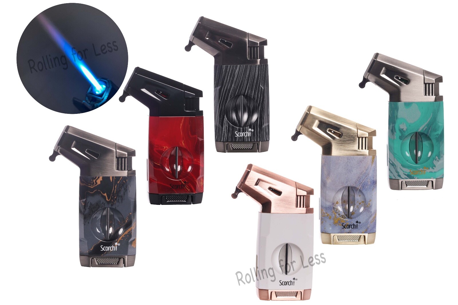 Scorch Torch Single Flame Torch Lighter with Cigar Cutter