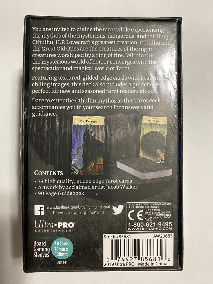 H.P. Lovecraft Cthulhu's Vault Tarot Card Set Sealed New Ultra - Image 2 of 3