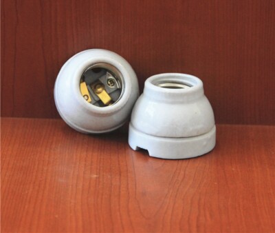 2x E27-Sockel, Lampenfassung, Porzellan, Keramik Fassung Light Socket,