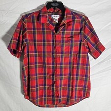 Vintage 90s y2k red plaid casual button down