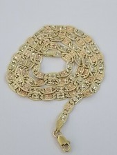 2mm 14KT SOLID Trio Yellow White Rose Gold Diamond Cut Women Chain 16"