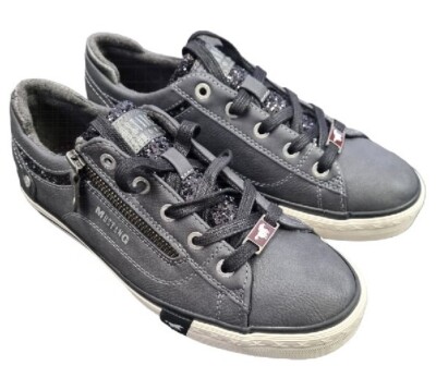 Mustang Damen Sneaker grau Reißverschluss Größe EU 38 | REF Q/372#