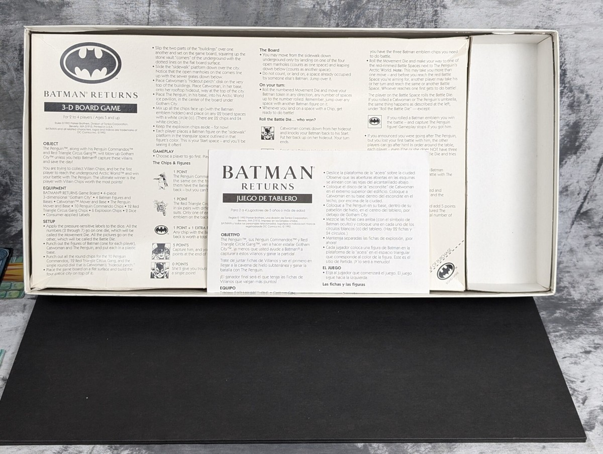 Batman Returns 3-D Board Game by Parker Brothers 1992 100 Batman Returns 3-D Board Game by Parker Brothers 1992 100