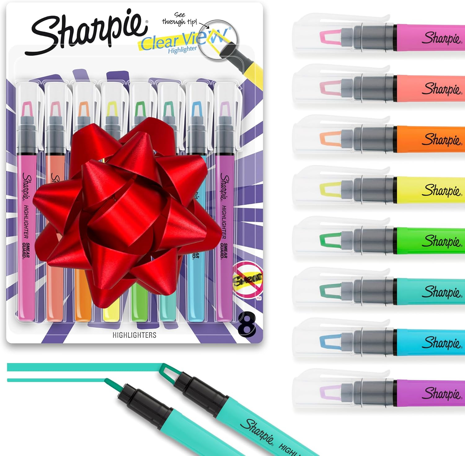 Sticks, Chisel Tip, Assorted Fluorescent, 8 Count - Schoo