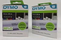 Dymo Label Writer Etiketten 4 Rollen 99012 520Er Multipack 89 X 36 Mm Rechteckig