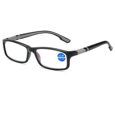 Flexible TR90 Square Anti-blue Reading Glasses Comfortable Sports Magnifier