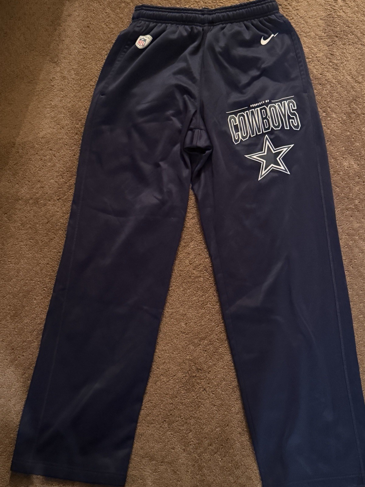 Nike Dri-Fit NFL Training Equipment Dallas Cowboys Sweatpants Size S Small 