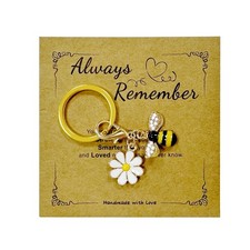 DDTKZC Daisy Keychain Bee Bag Purse Charms for Handbags,Key Small, Daisies-s1