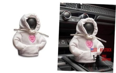  Shift Knob Cover, Mini Gear Shift Hoodie Candy Heart, Bite Me White